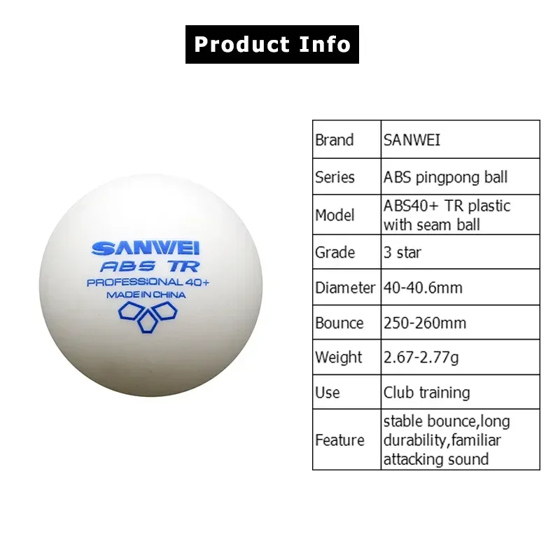 SANWEI-ABS TR 3 كرات تنس الطاو - مراجعة Ping Pong Ball Set وسعره
