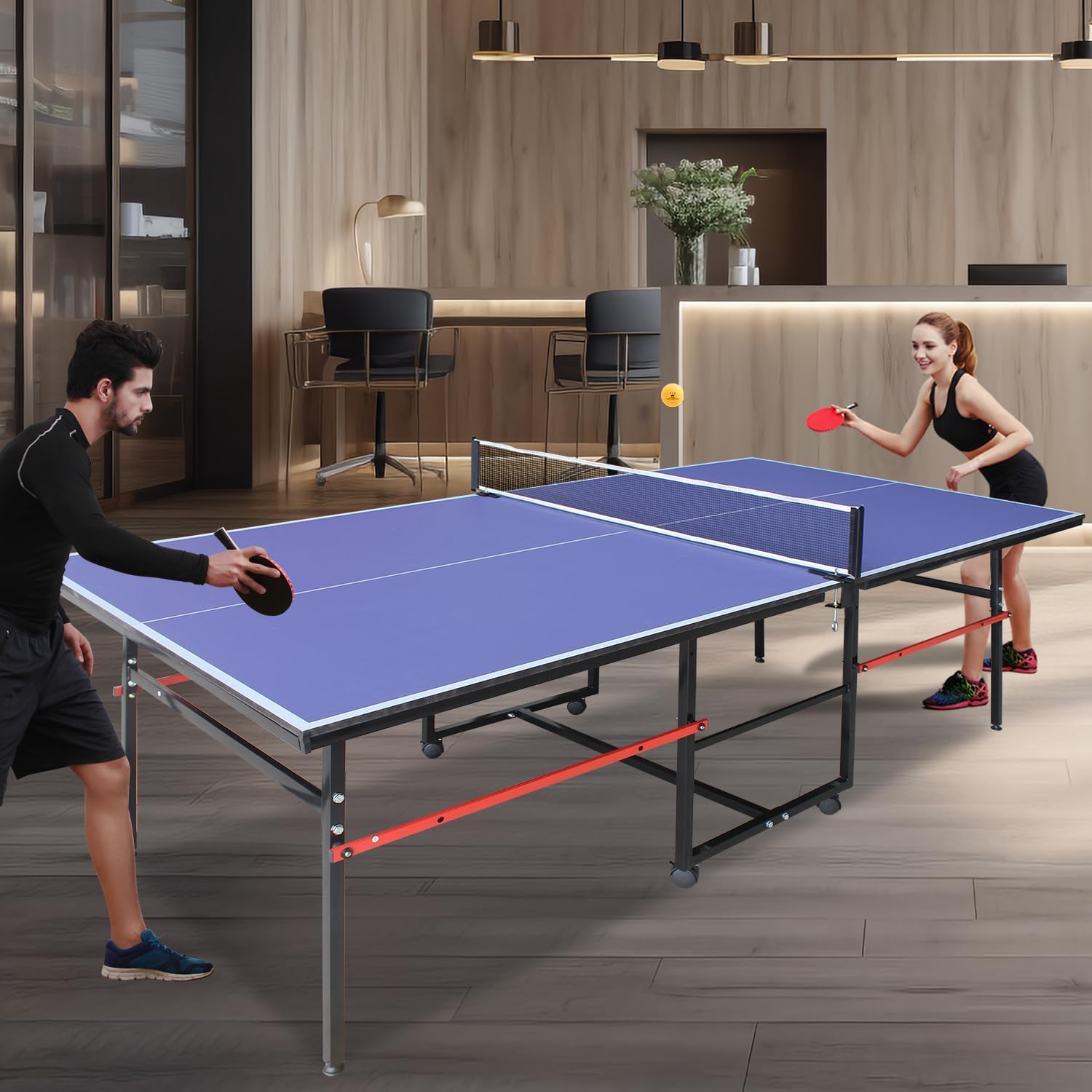 طاولة تنس طاولة محمولة بطول 8  - مراجعة Ping Pong Ball Set وسعره