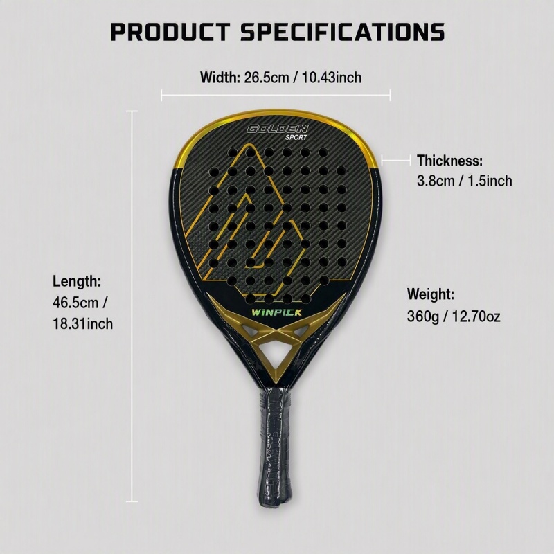 مضرب بادل من WINPICK مصنوع من  - مراجعة Padel Racket Carbon وسعره
