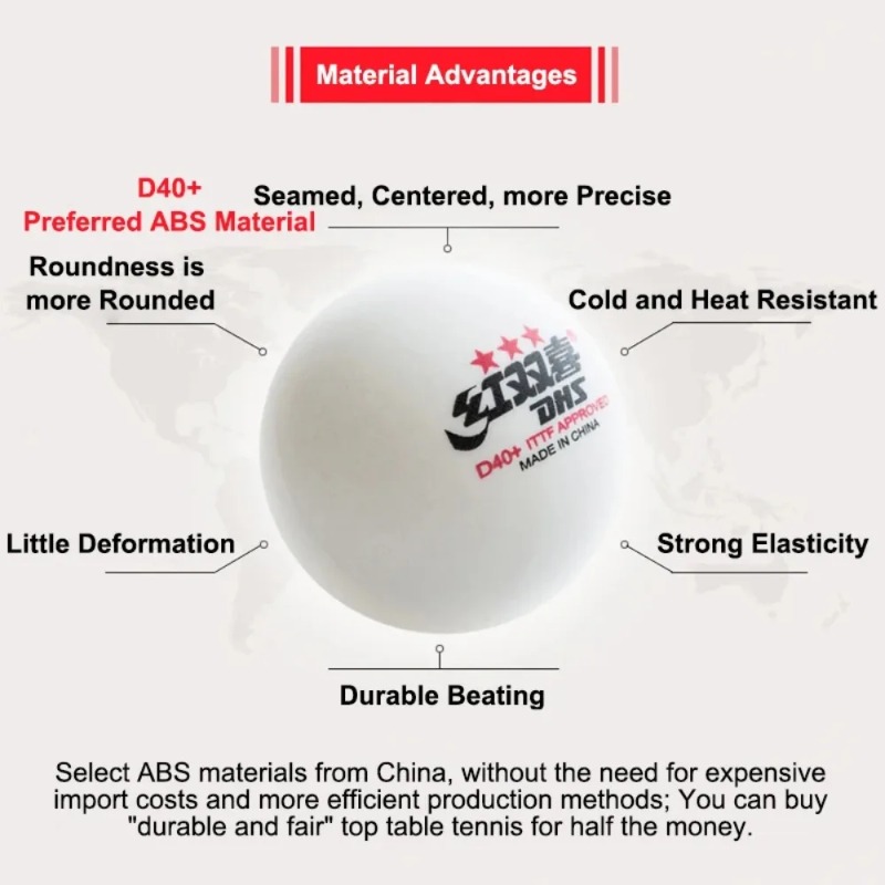 كرات تنس الطاولة الأصلية DHS ذ - مراجعة Ping Pong Ball Set وسعره